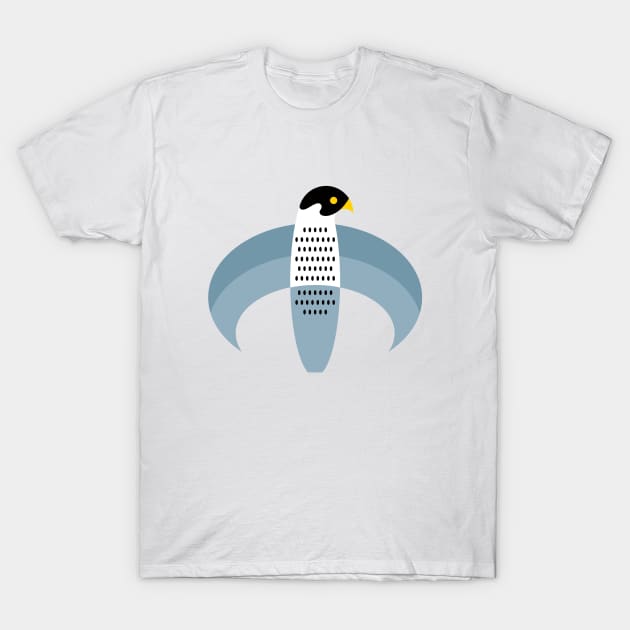 Peregrine falcon on blue sky T-Shirt by SakalDesign
